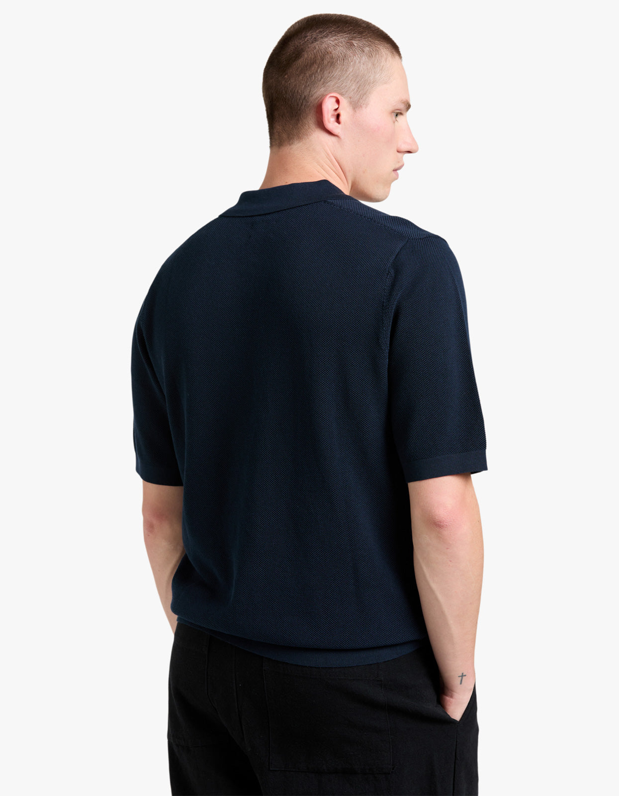 Riley Knit Polo - Navy