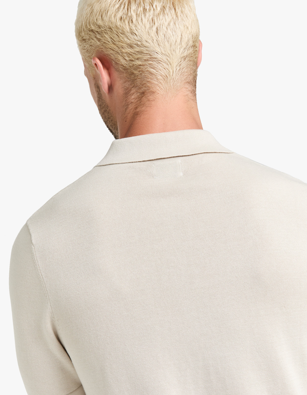 Jackson Knit Polo - Ice Grey