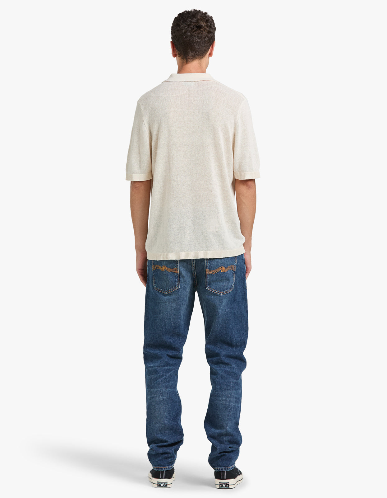 Gatsby Knit Polo - White