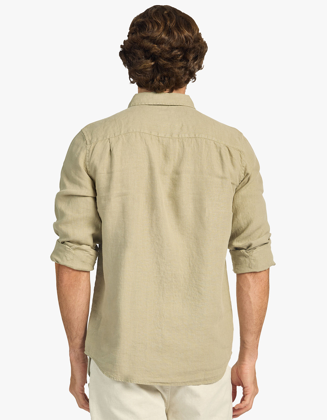 Hampton Linen Shirt - Aloe Green