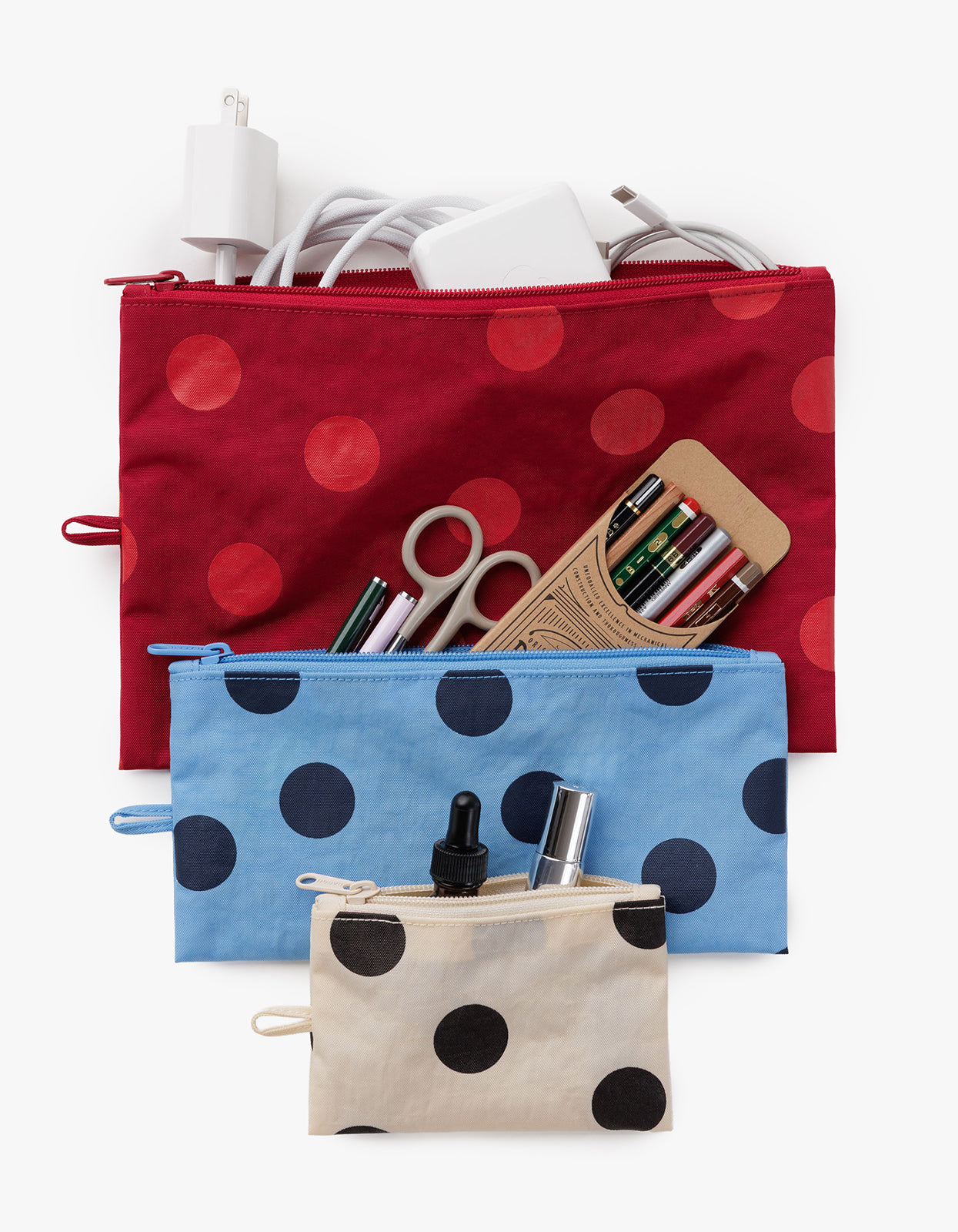 Flat Pouch Set - Polka Dot Mix