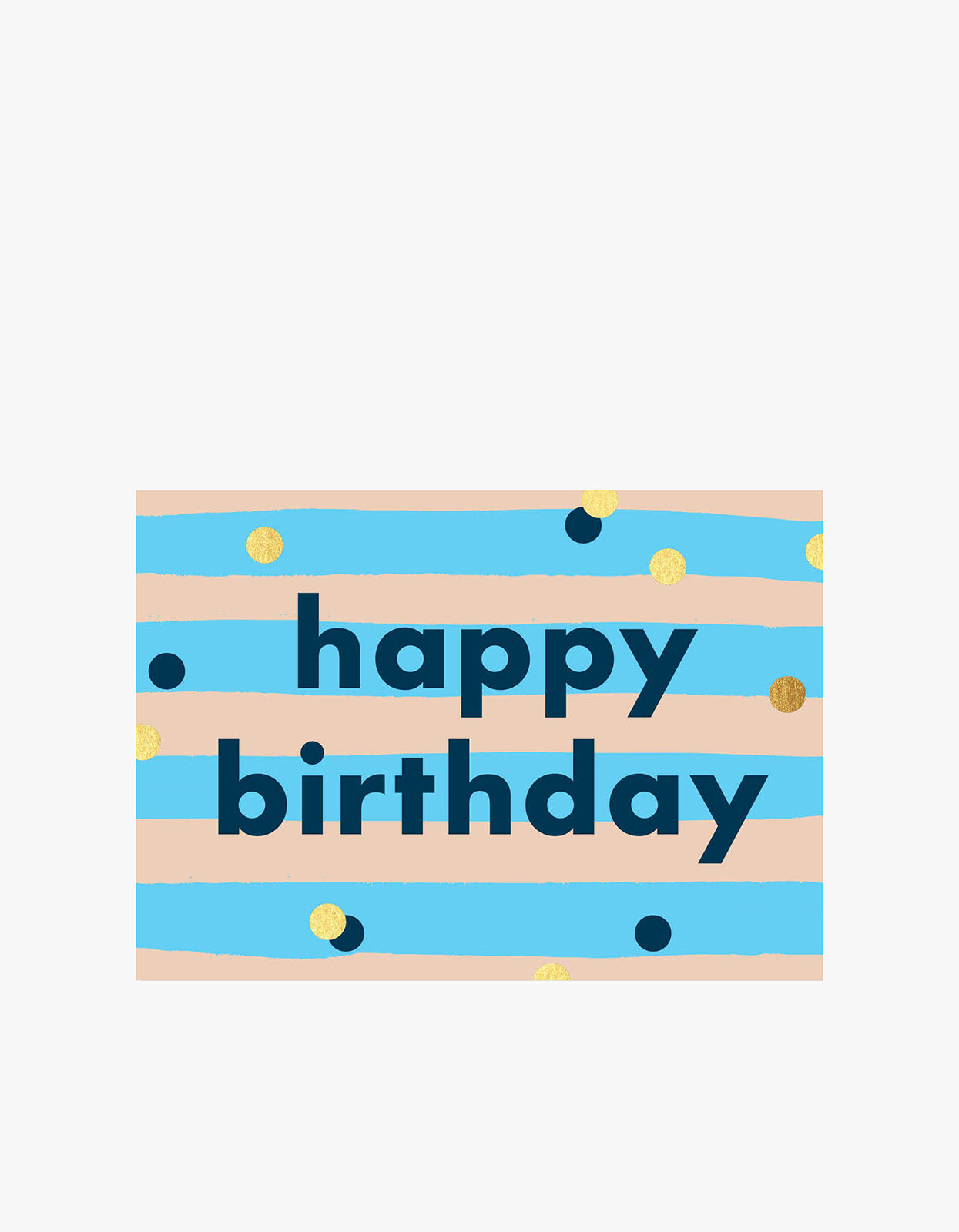 Birthday Confetti Marine Card - Stripe