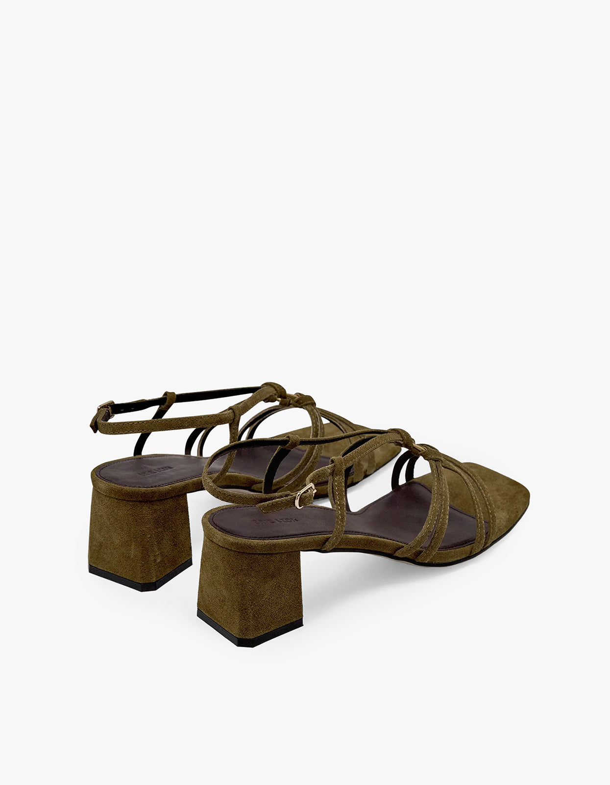 Piper Mid Heel Sandal - Moss