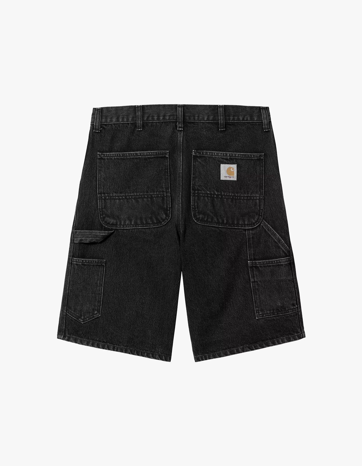 Single Knee Short - Black Garment Dyed