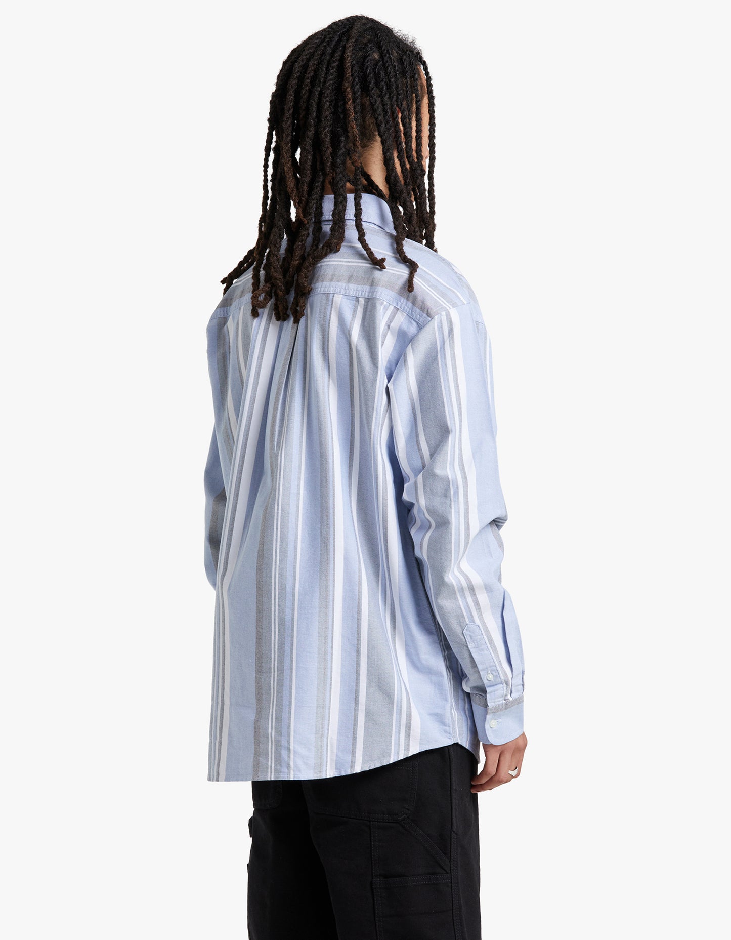 L/S Dwyer Shirt - Dwyer Stripe/Bleach/Squid