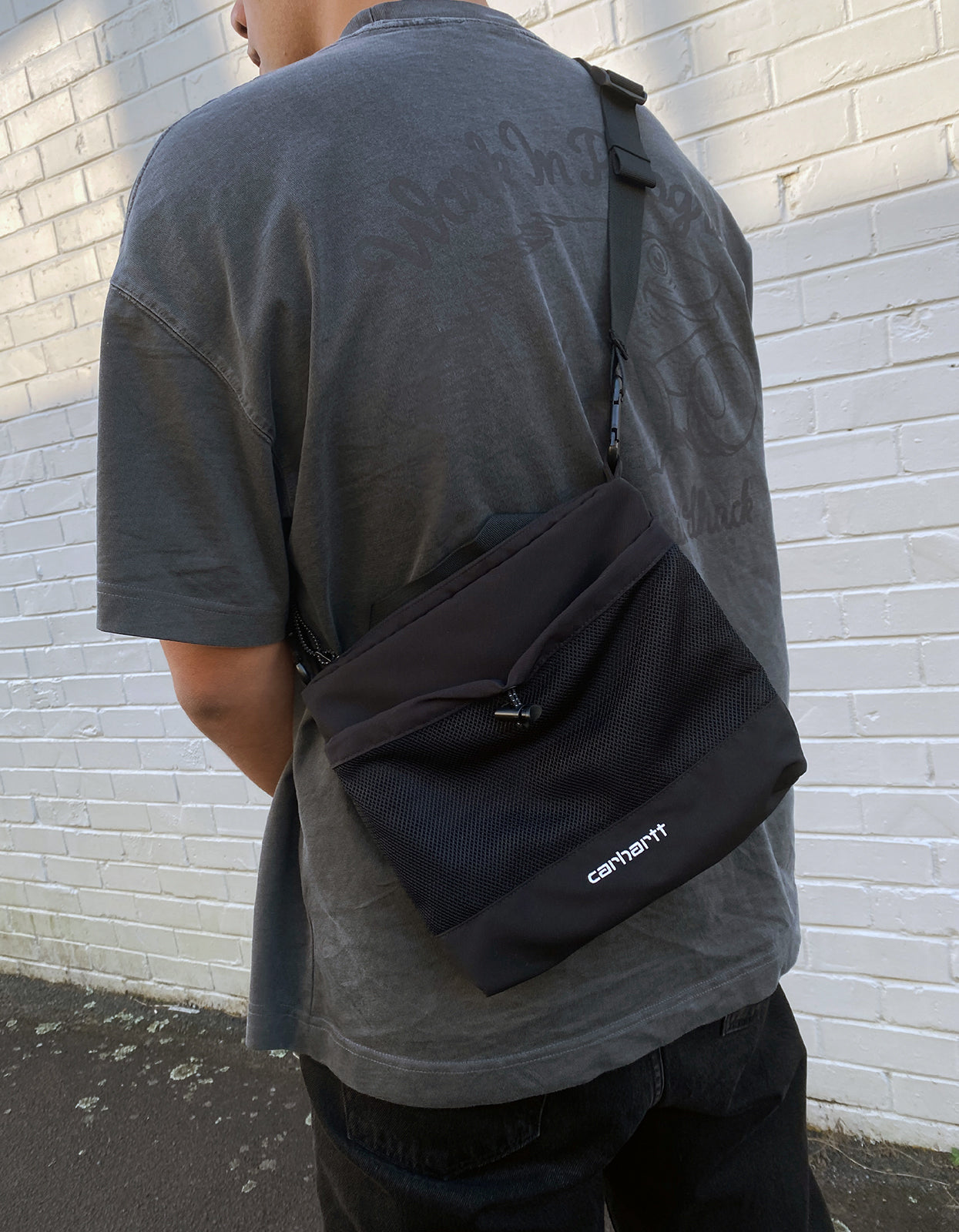 Irwin Shoulder Bag - Black/Black/White
