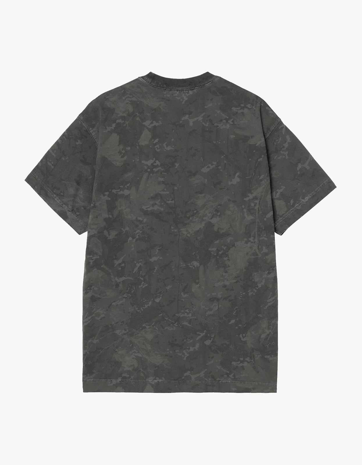 S/S Camo Combi T Shirt - Camo Combi, Green/Graphite Garment Dyed