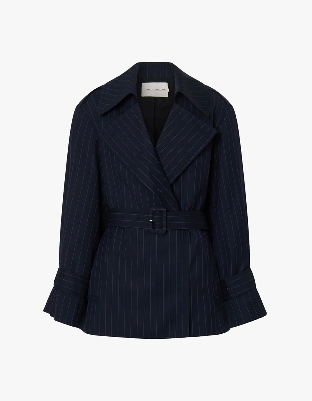 Brody Short Trench - French Navy Stripe