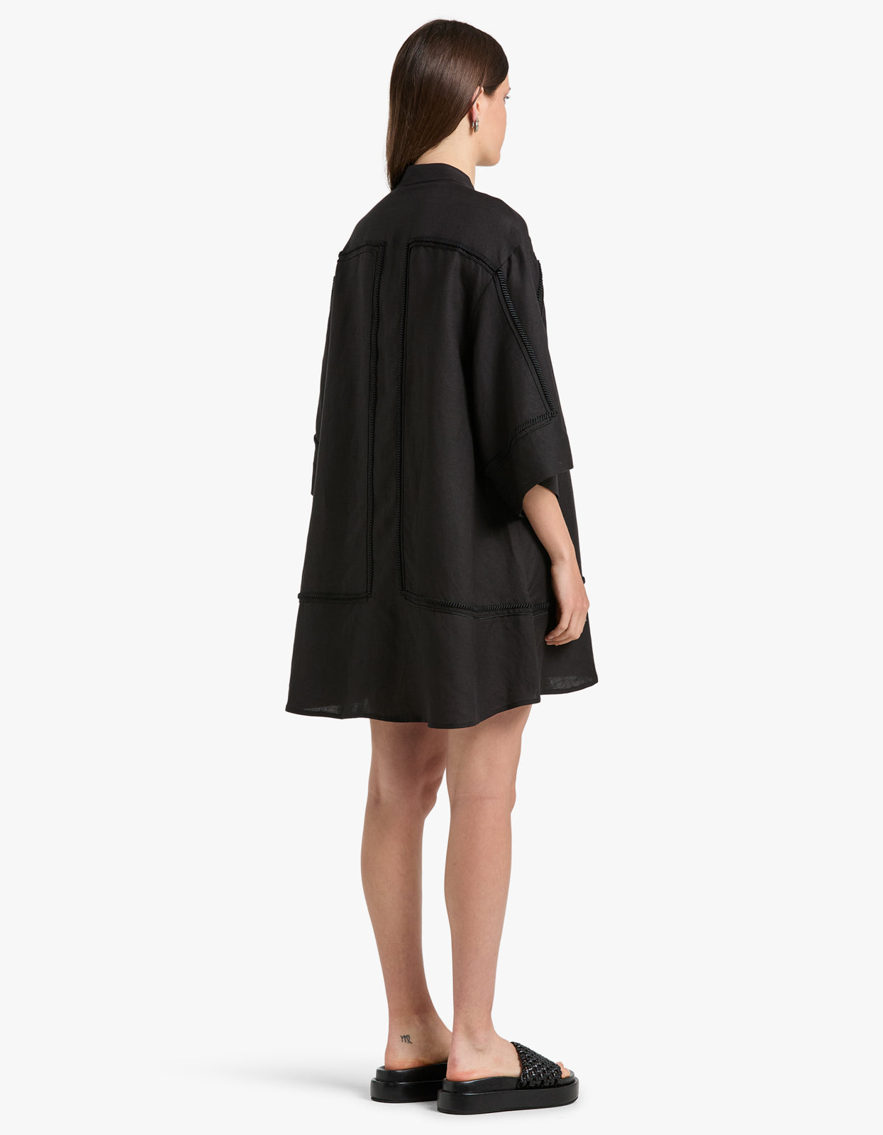 Fortuna Shirt Dress - Black