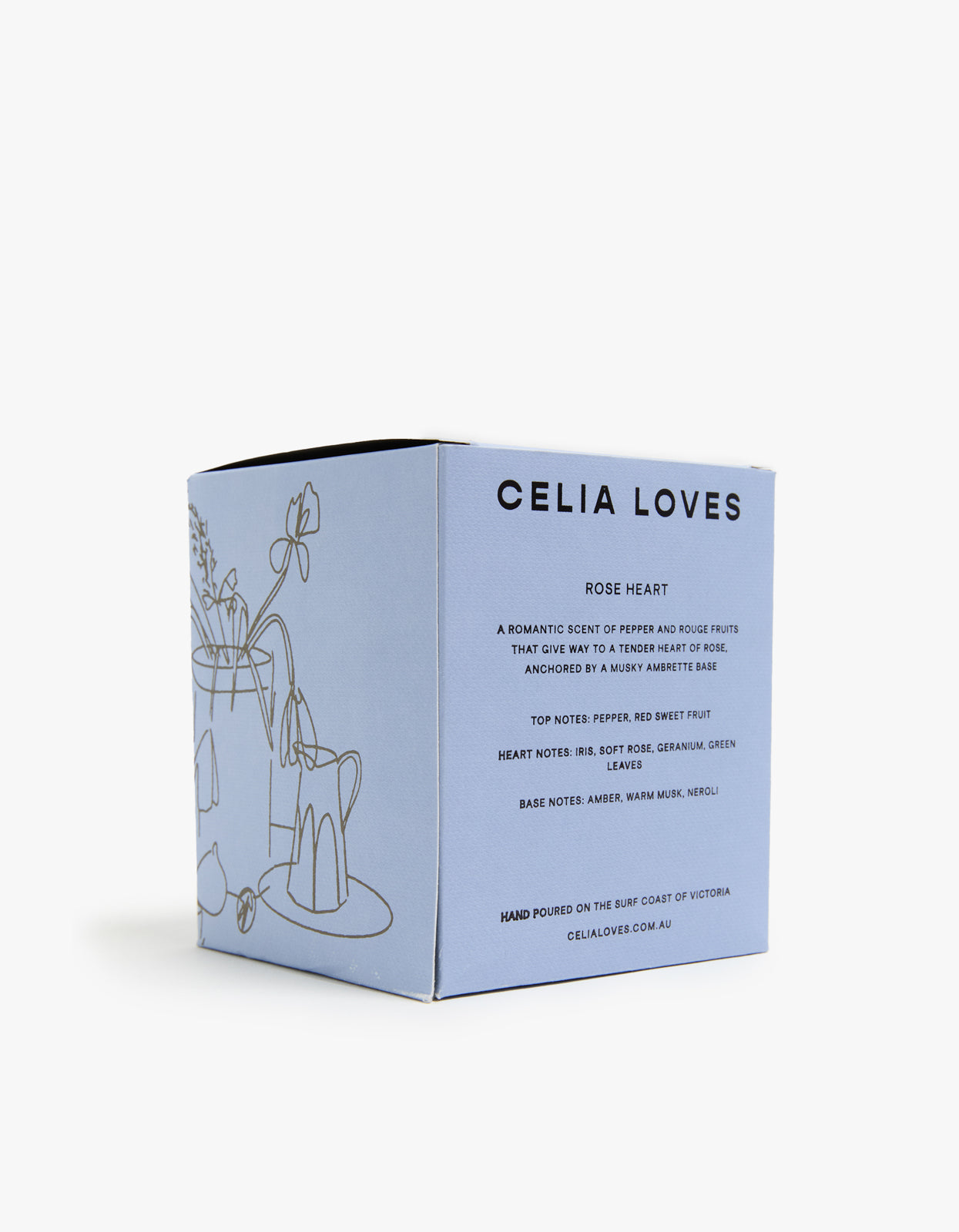 Rose Heart 80H Candle