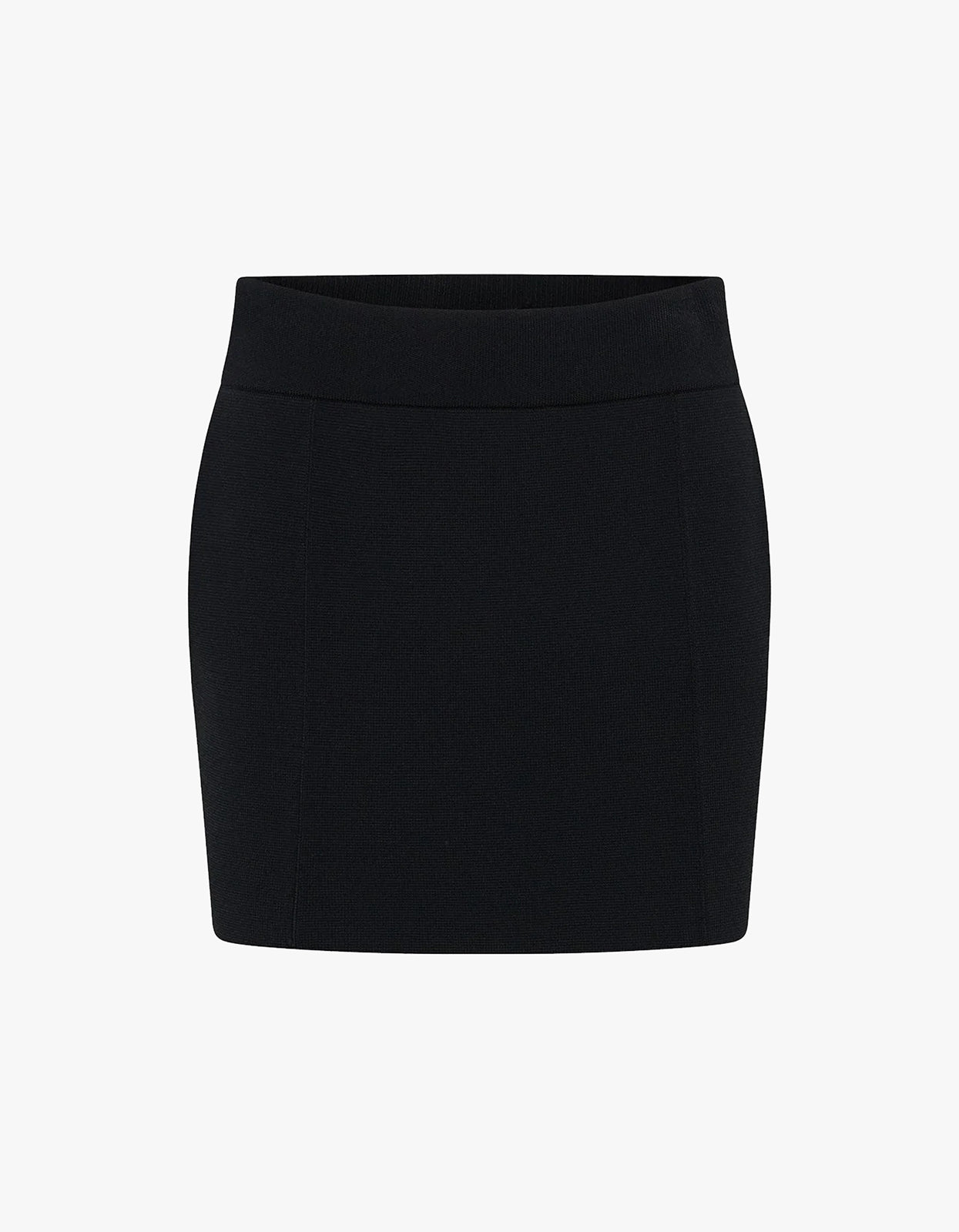 Amedeo Knit Mini Skirt - Black