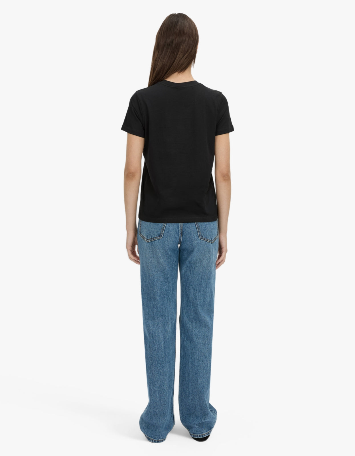 Lucinda Fitted Tee - Black/Soft White