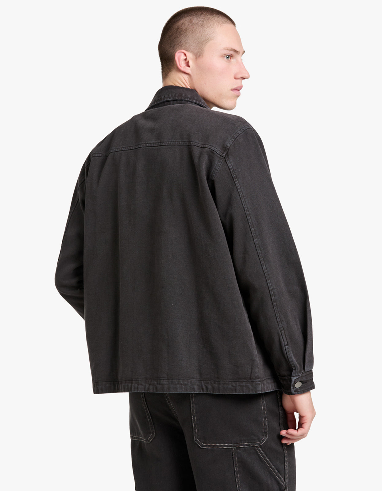 Mens Utility Shacket - Vintage Black