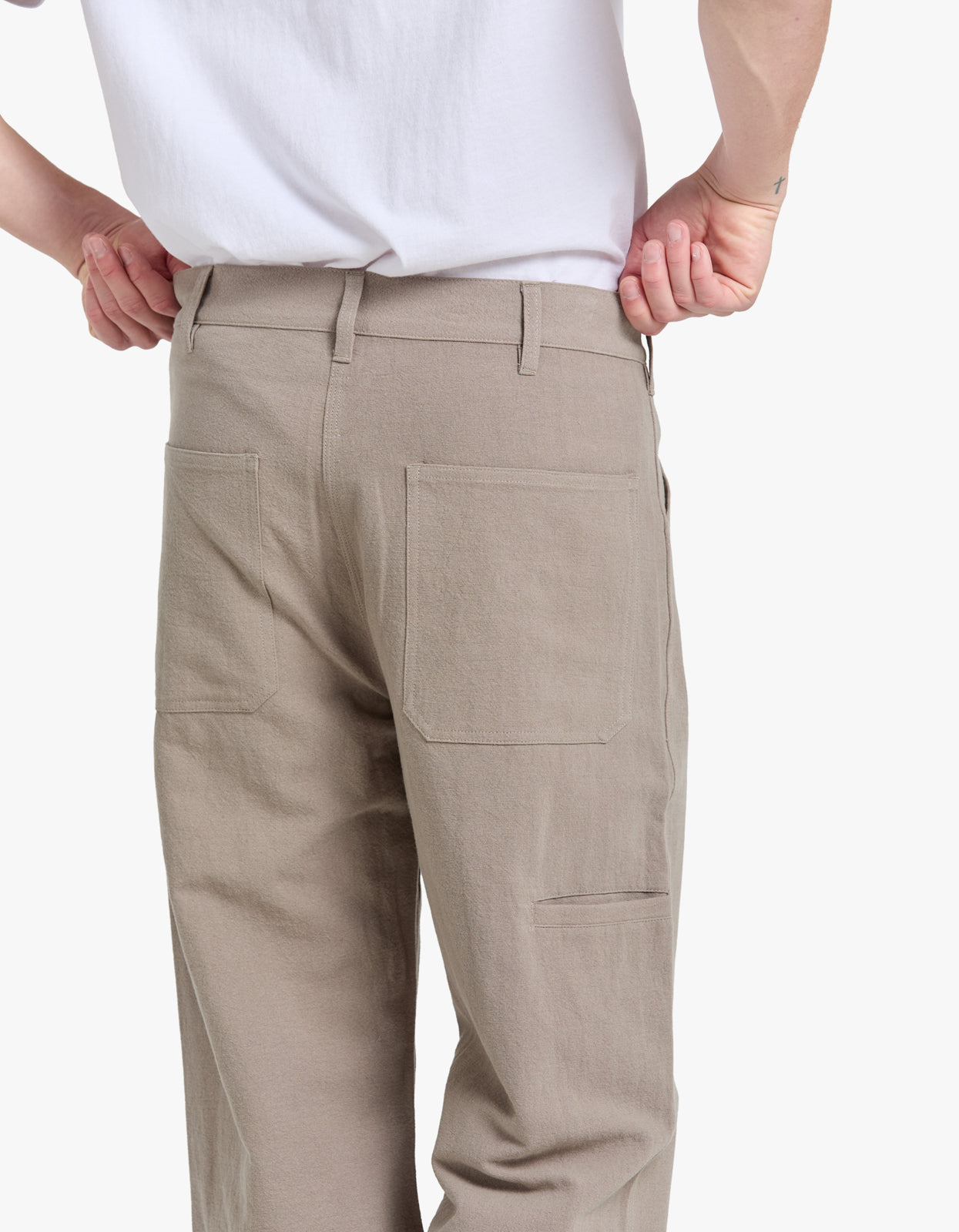 Mens Linen/Cotton Work Pant - Smoke