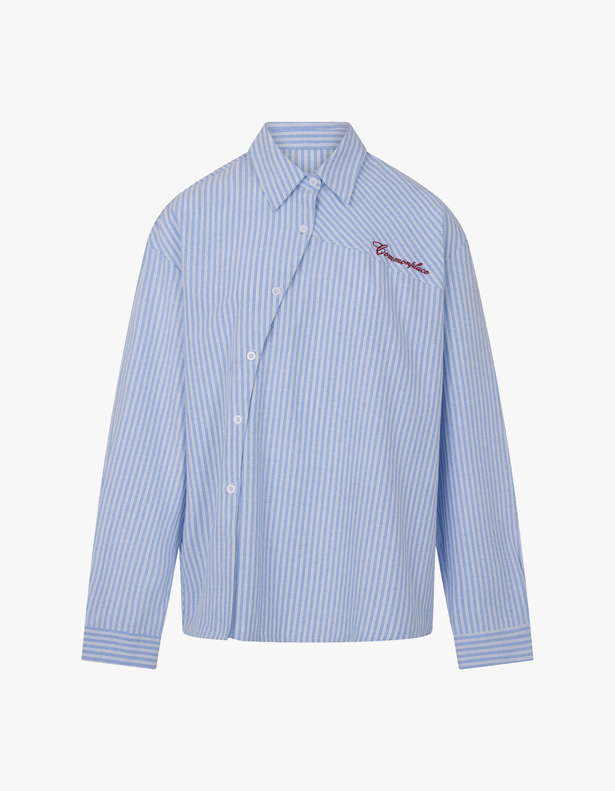Cortez Shirt - Sky/Maroon Stripe