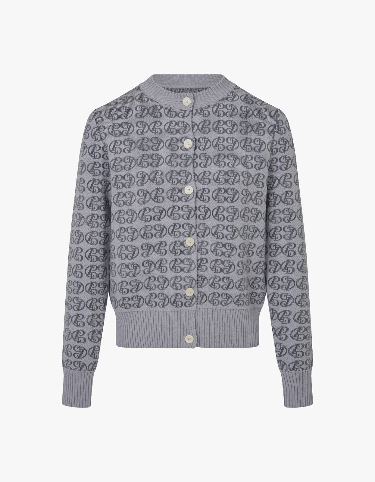 Cpd Monogram Cardigan - Sky/Navy
