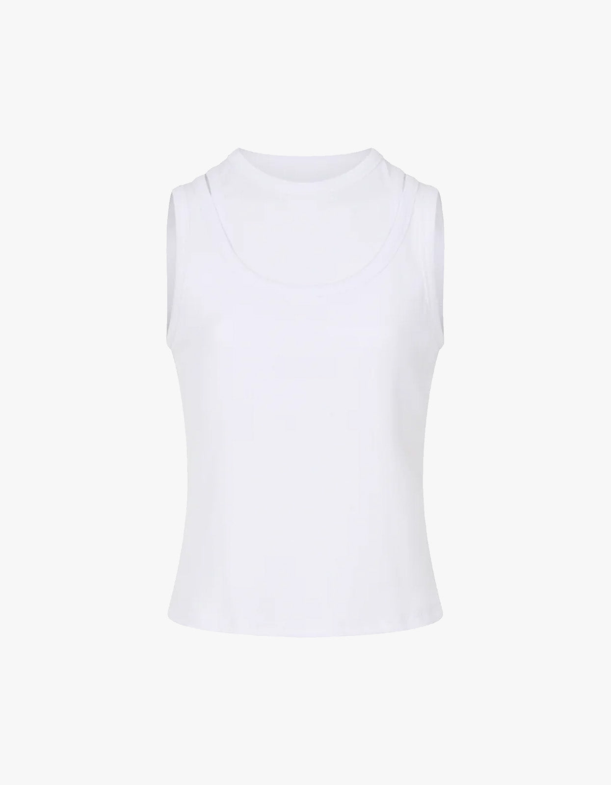 Millie Double Layer Tank - White