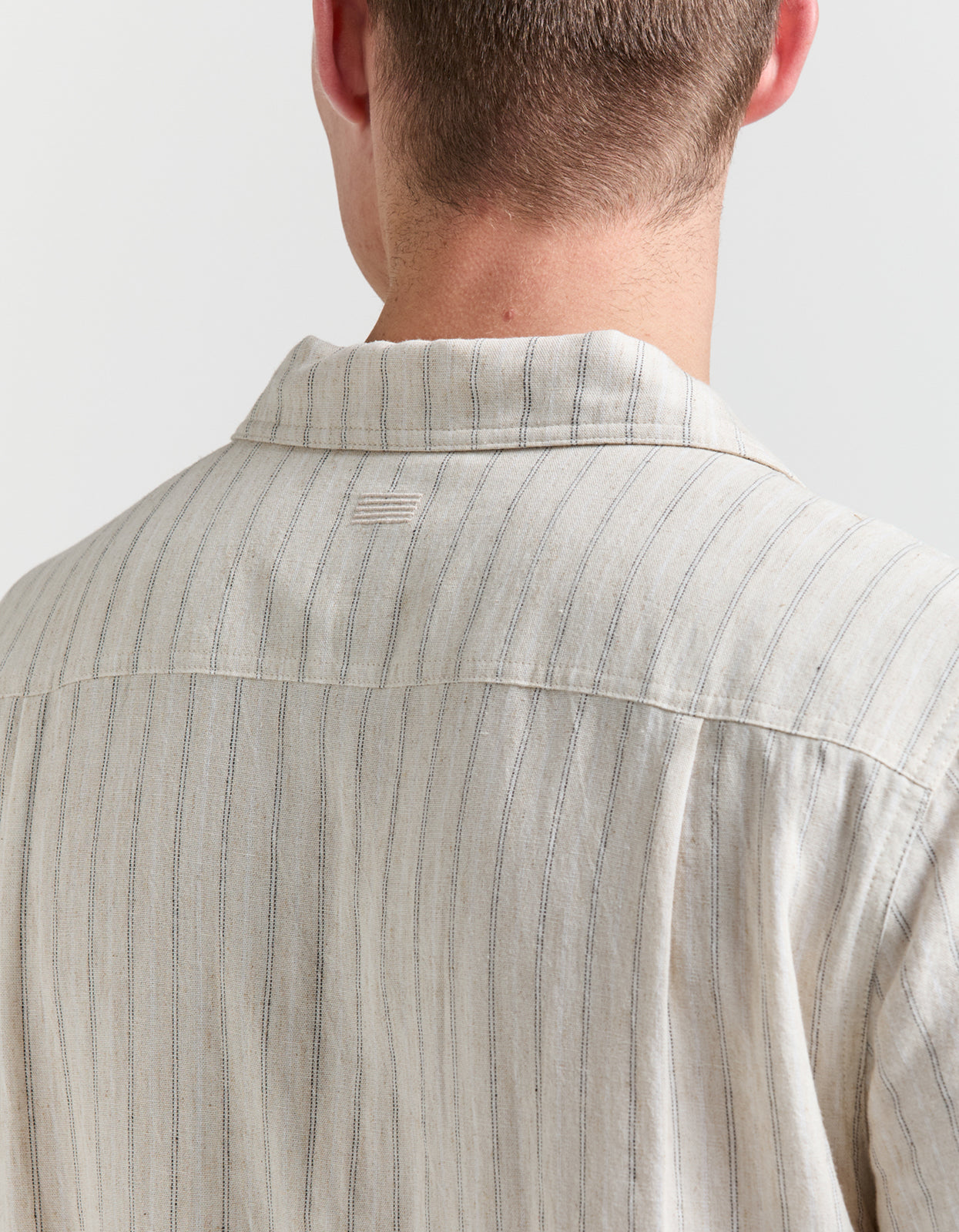 Maui Linen Blend Shirt - Natural Stripe