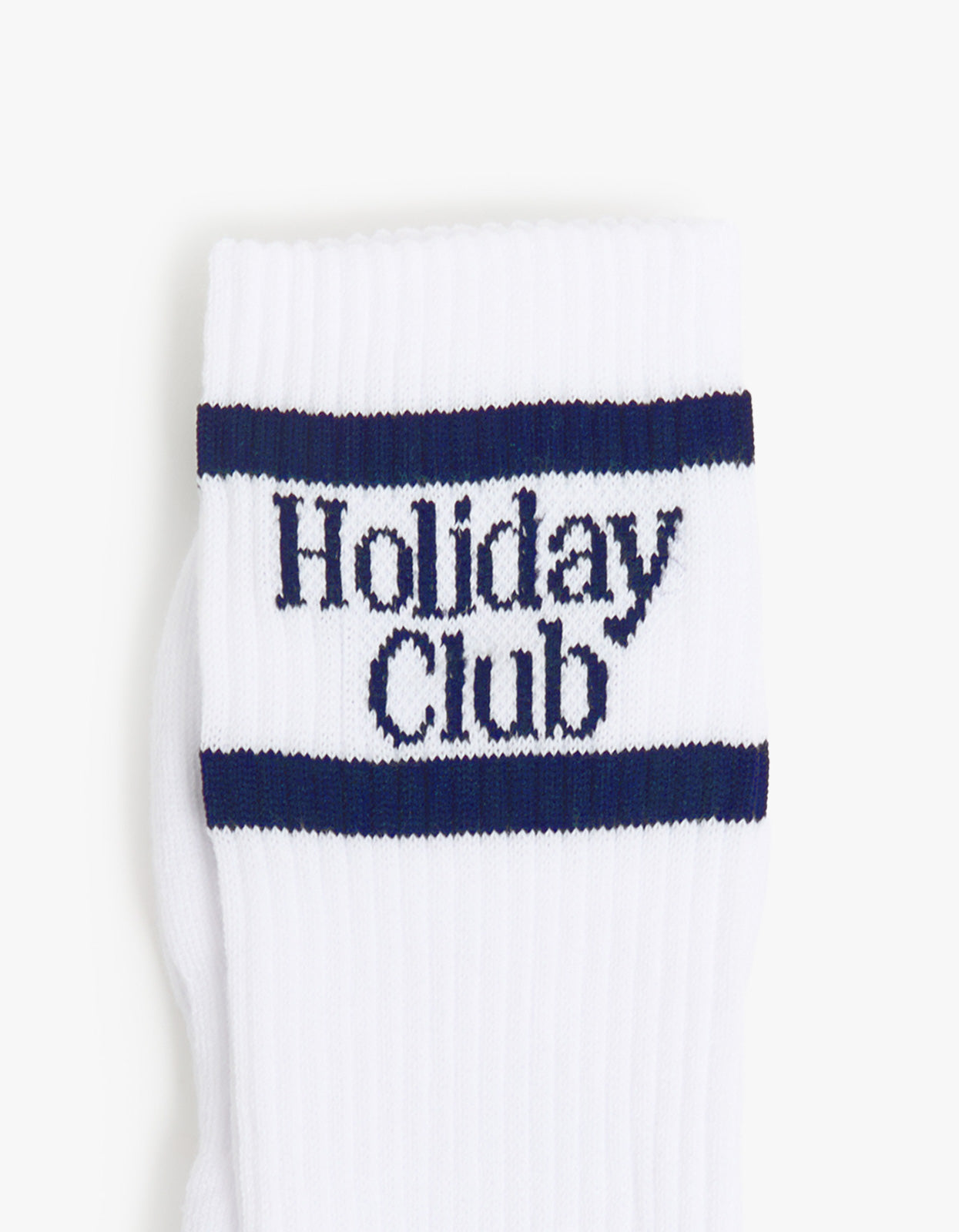 Mens Holiday Club Sock - White/Navy