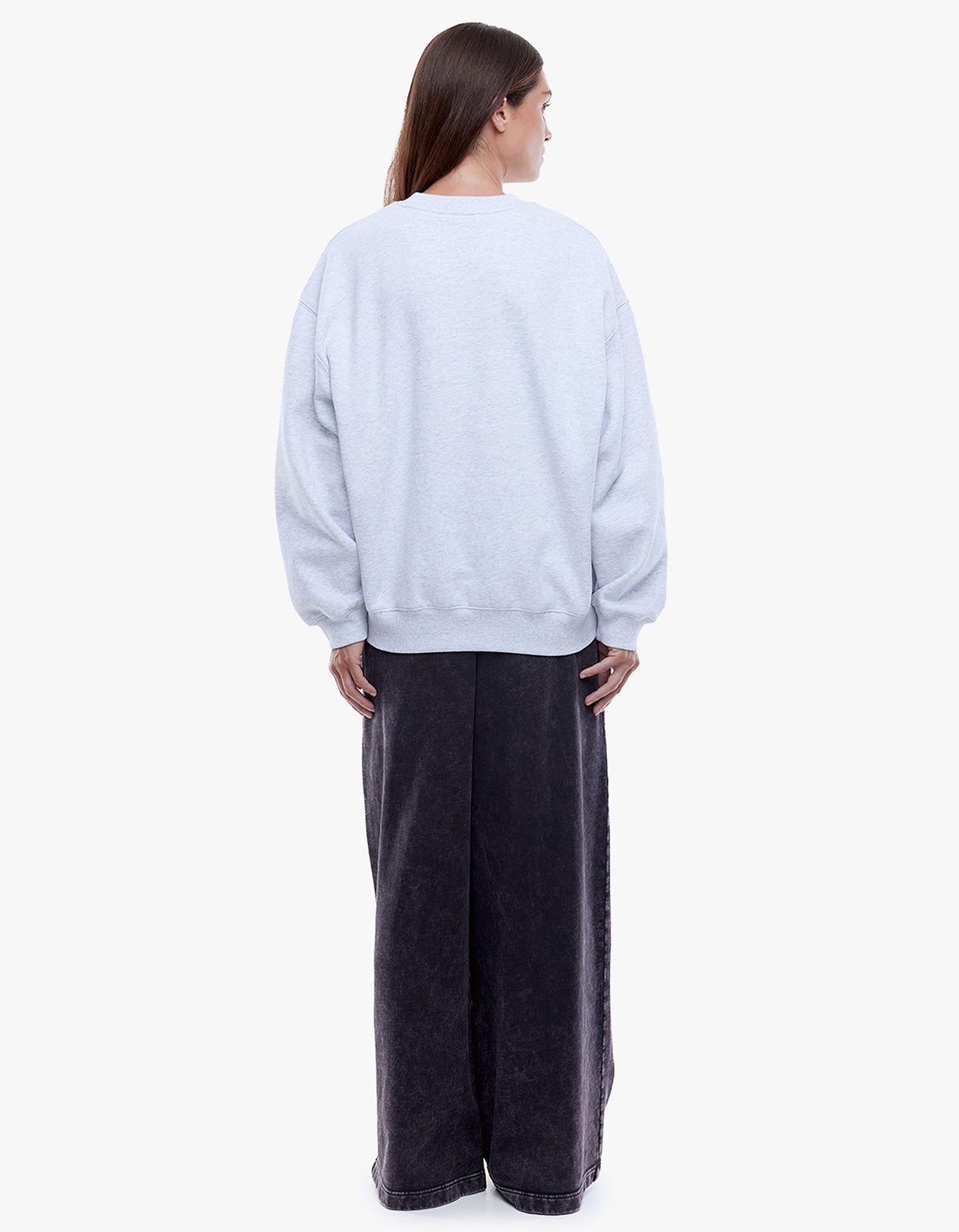 Ena Pelly Rose Sweatshirt - White Marle