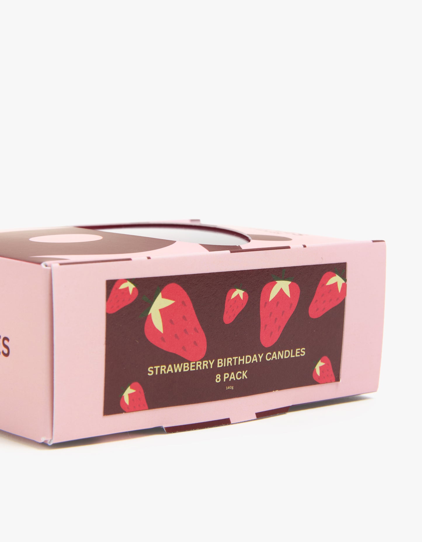 Mini Strawberry Candles 8 Pack - Red