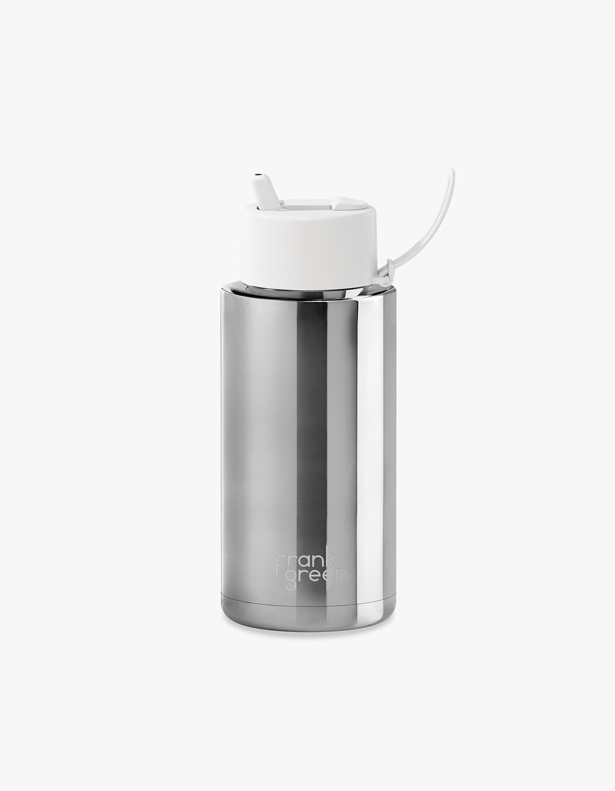 34Oz Flipstraw Reusable Bottle - Silver Chrome / Cloud