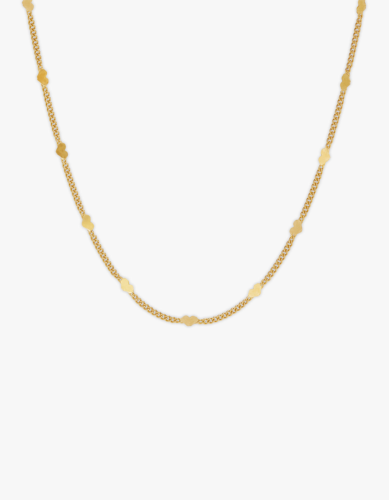 Fine Heart Chain Necklace - Gold