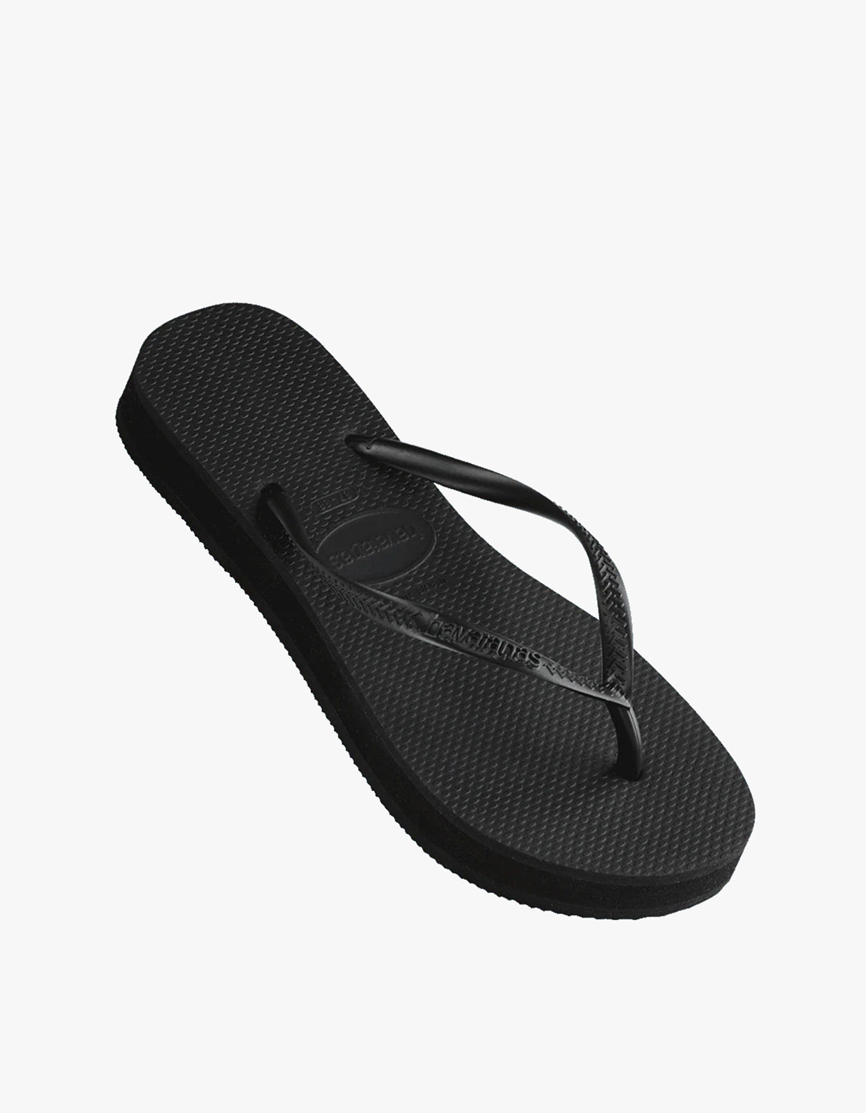 Slim Flatform Jandals - Black