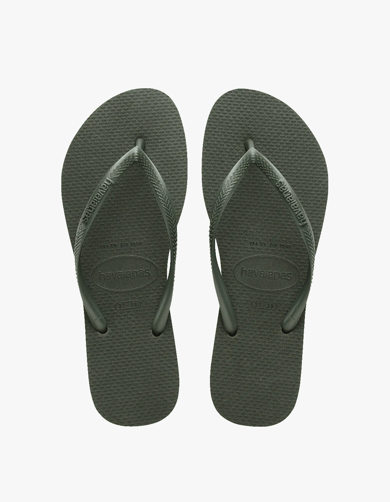 Slim Jandals Green Olive – Superette