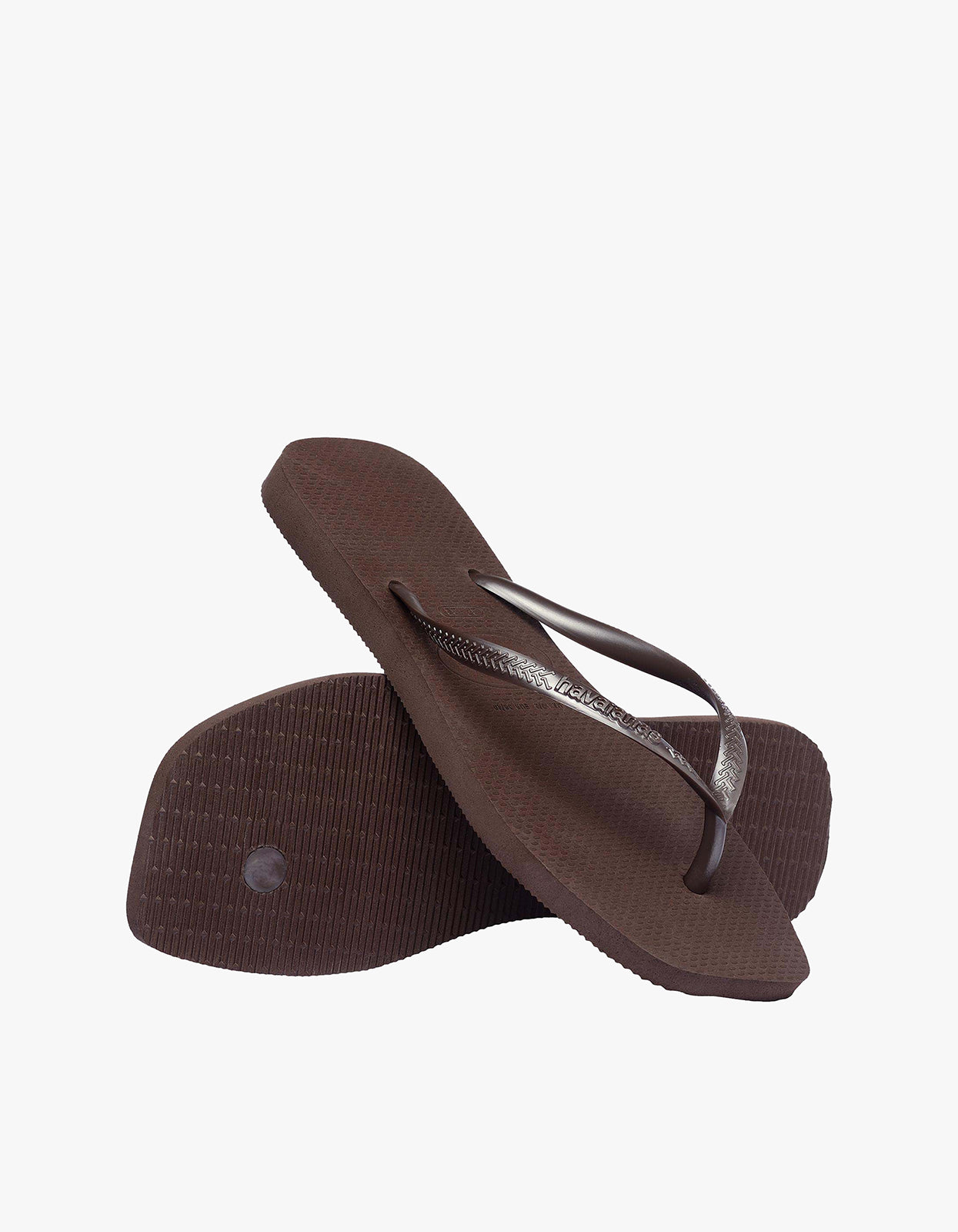Slim Square Jandals - Dark Brown