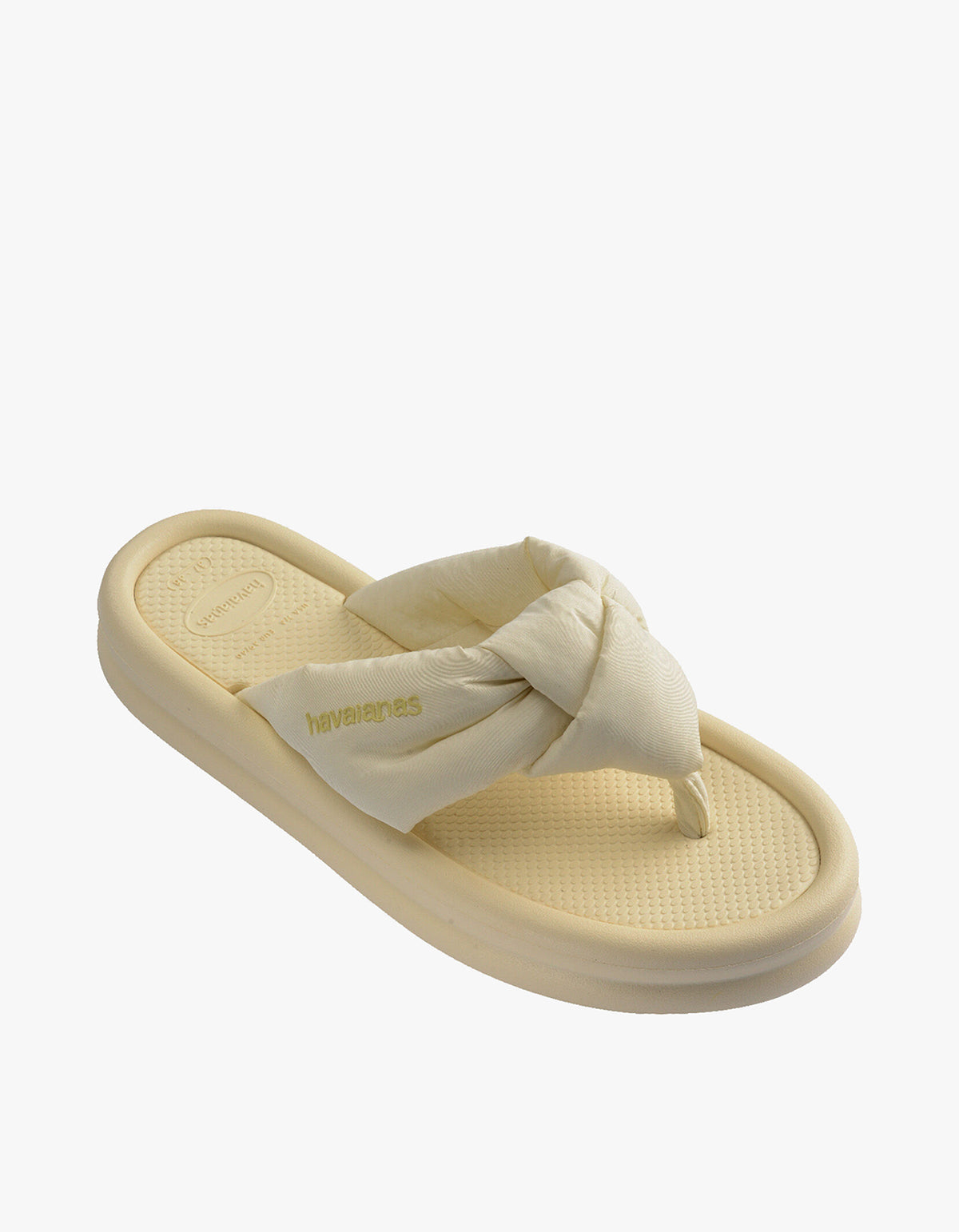 Over Puffed Jandals - Buttercream