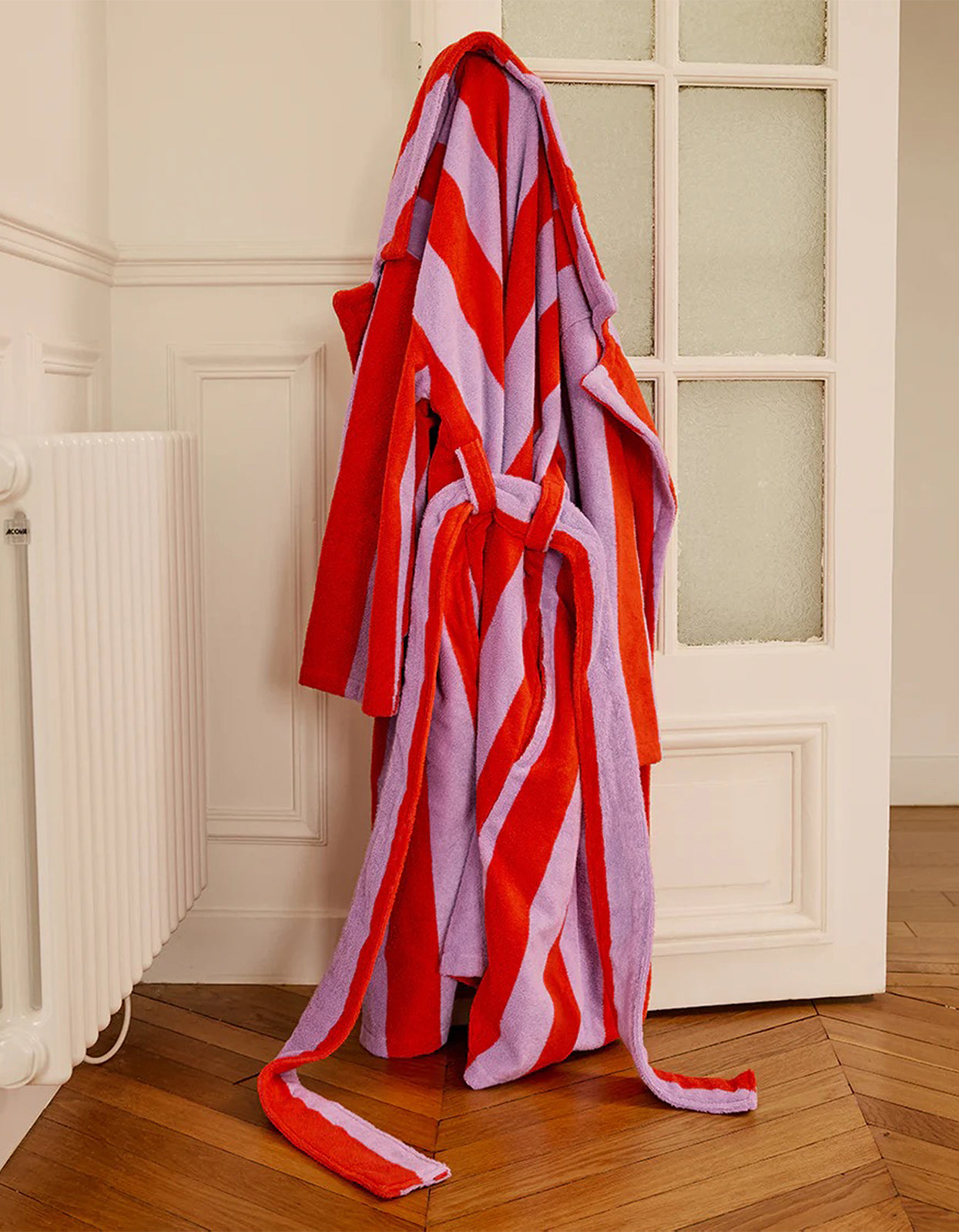 Grapefruit Stripe Robe