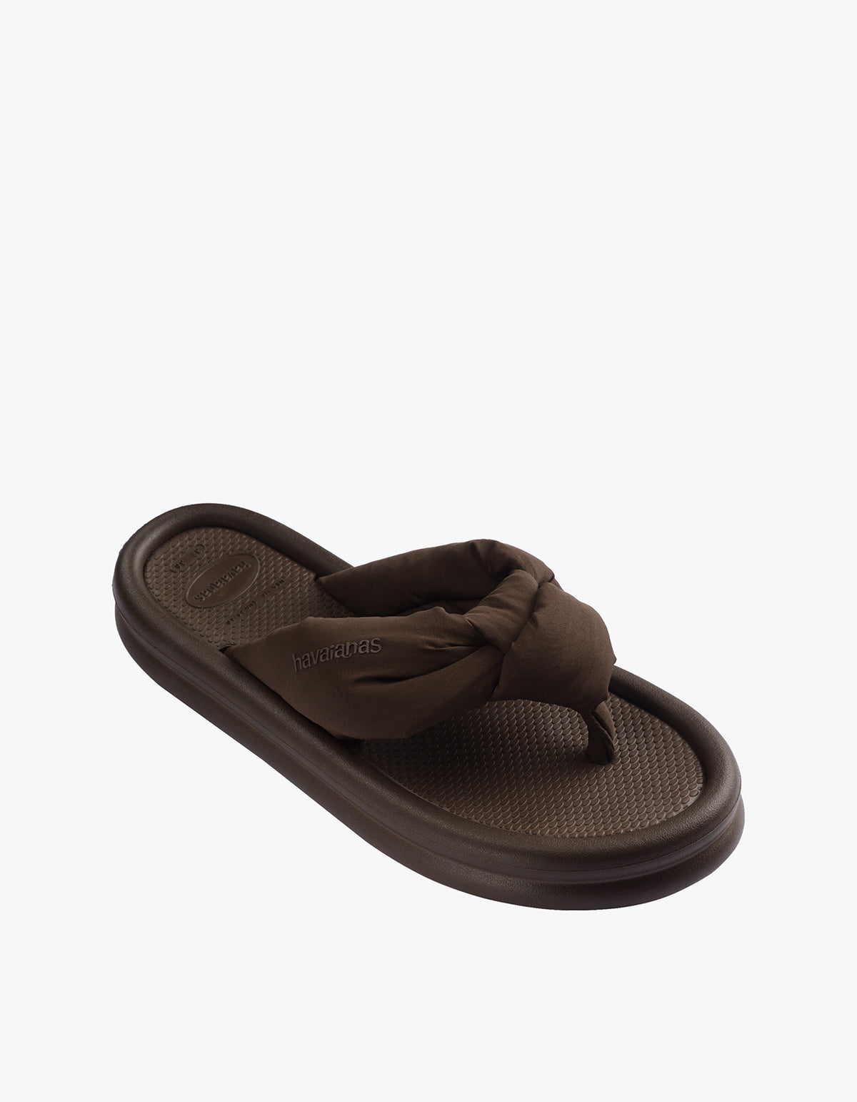 Over Puffed Jandals - Brown