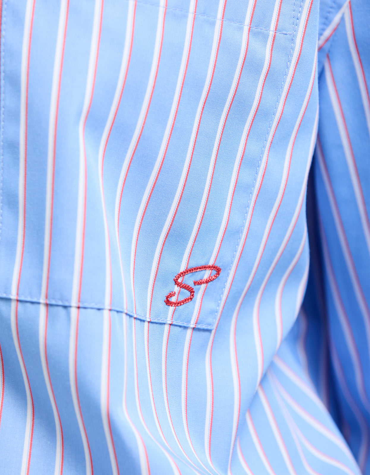 Jane Shirt - Blue/White/Orange