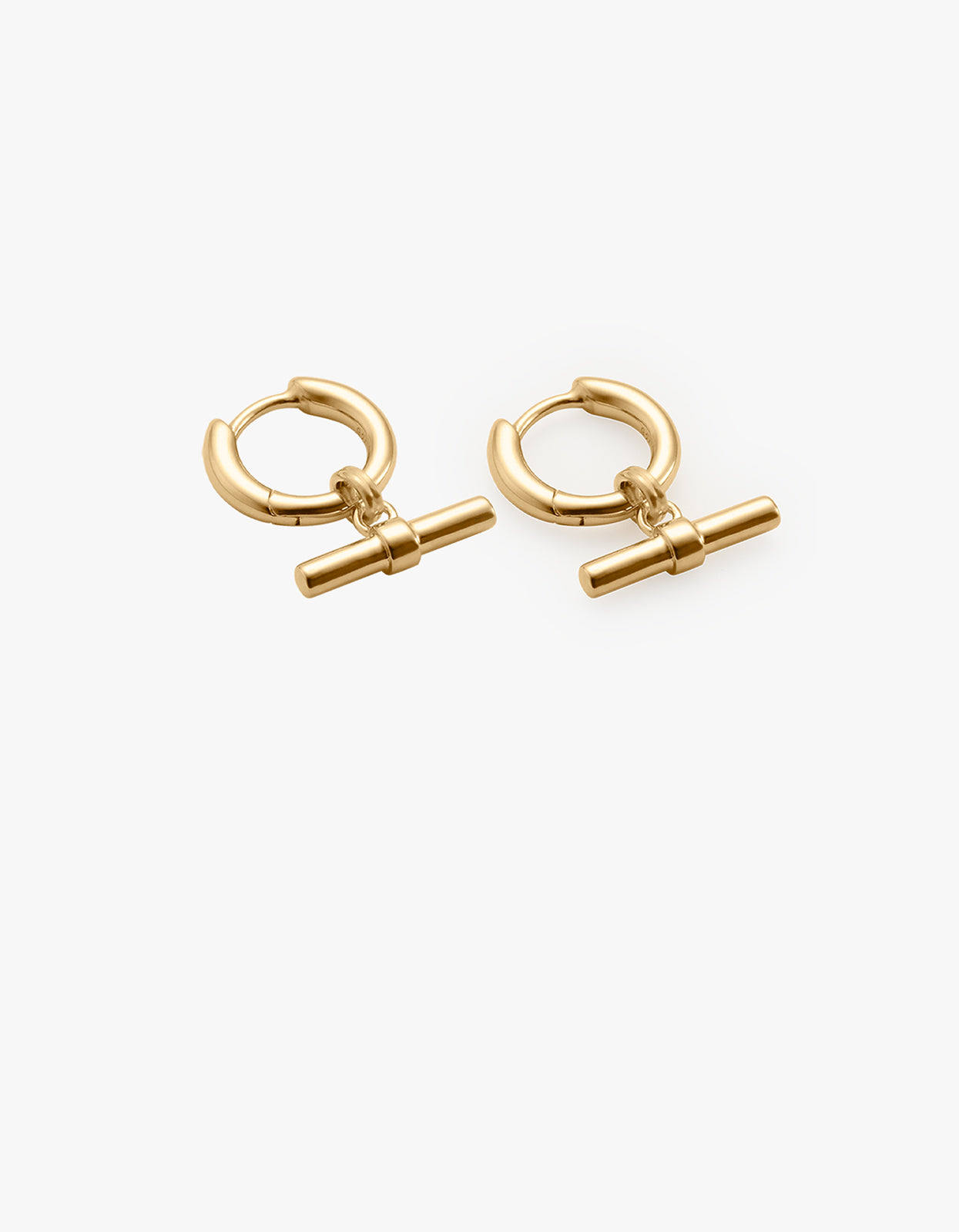 Rhythm T-Bar Hoops - Gold