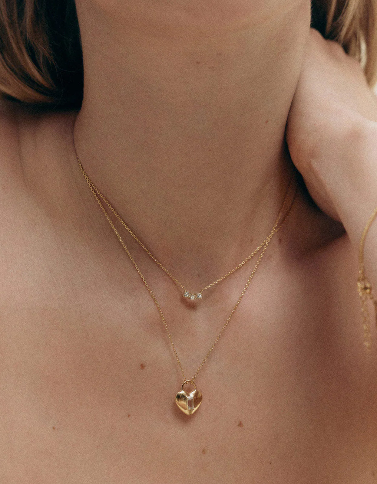 Vera Heart Lock Necklace - 18K Gold Plated