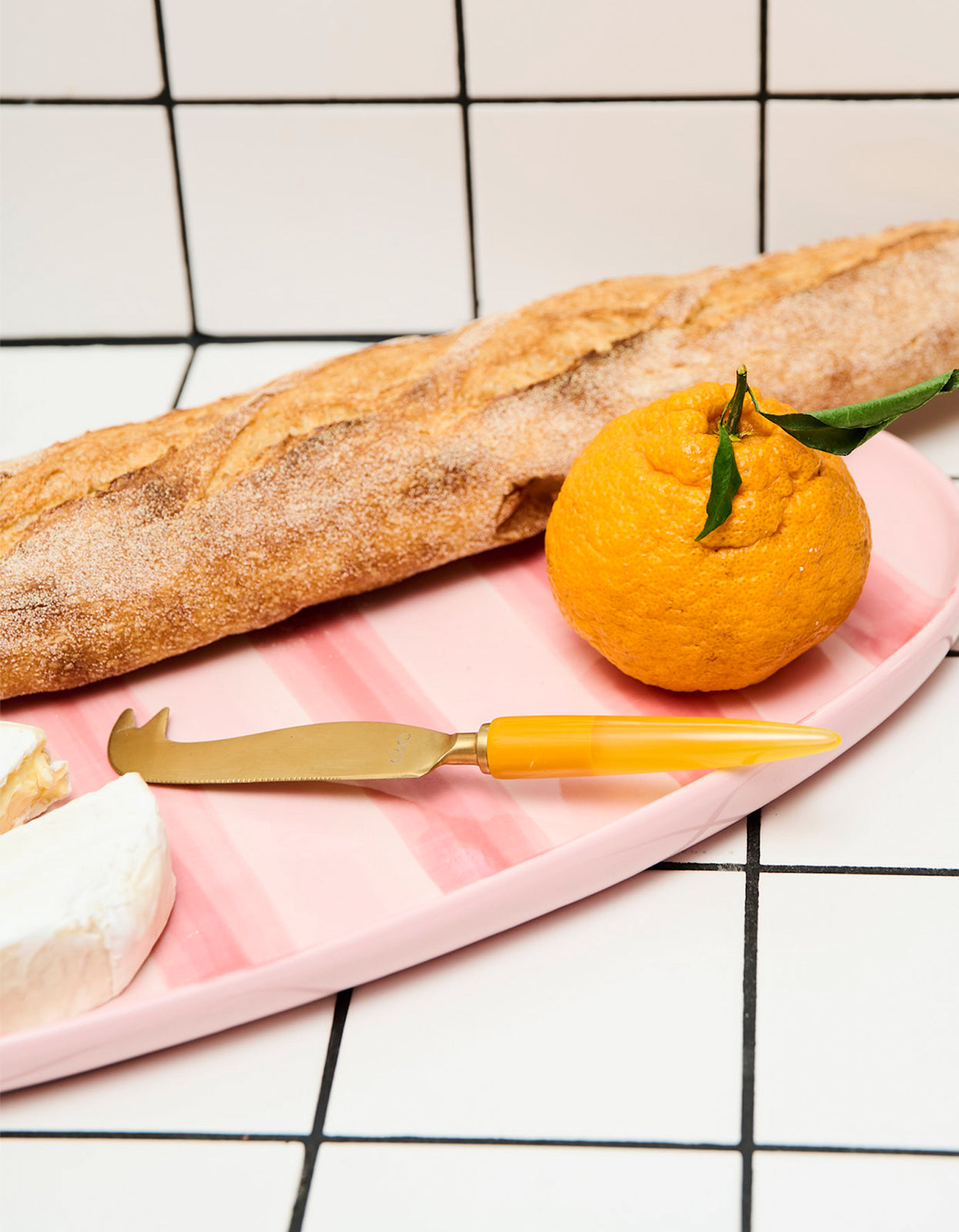 Pink Stripe Platter - Pink Stripe