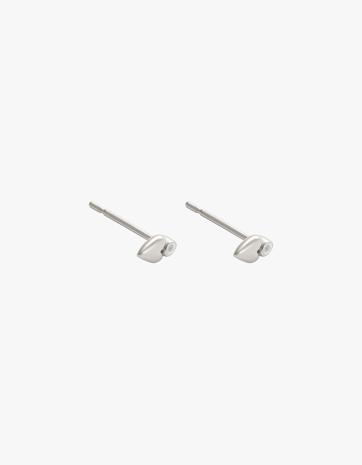 Abode Heart Studs - Sterling Silver