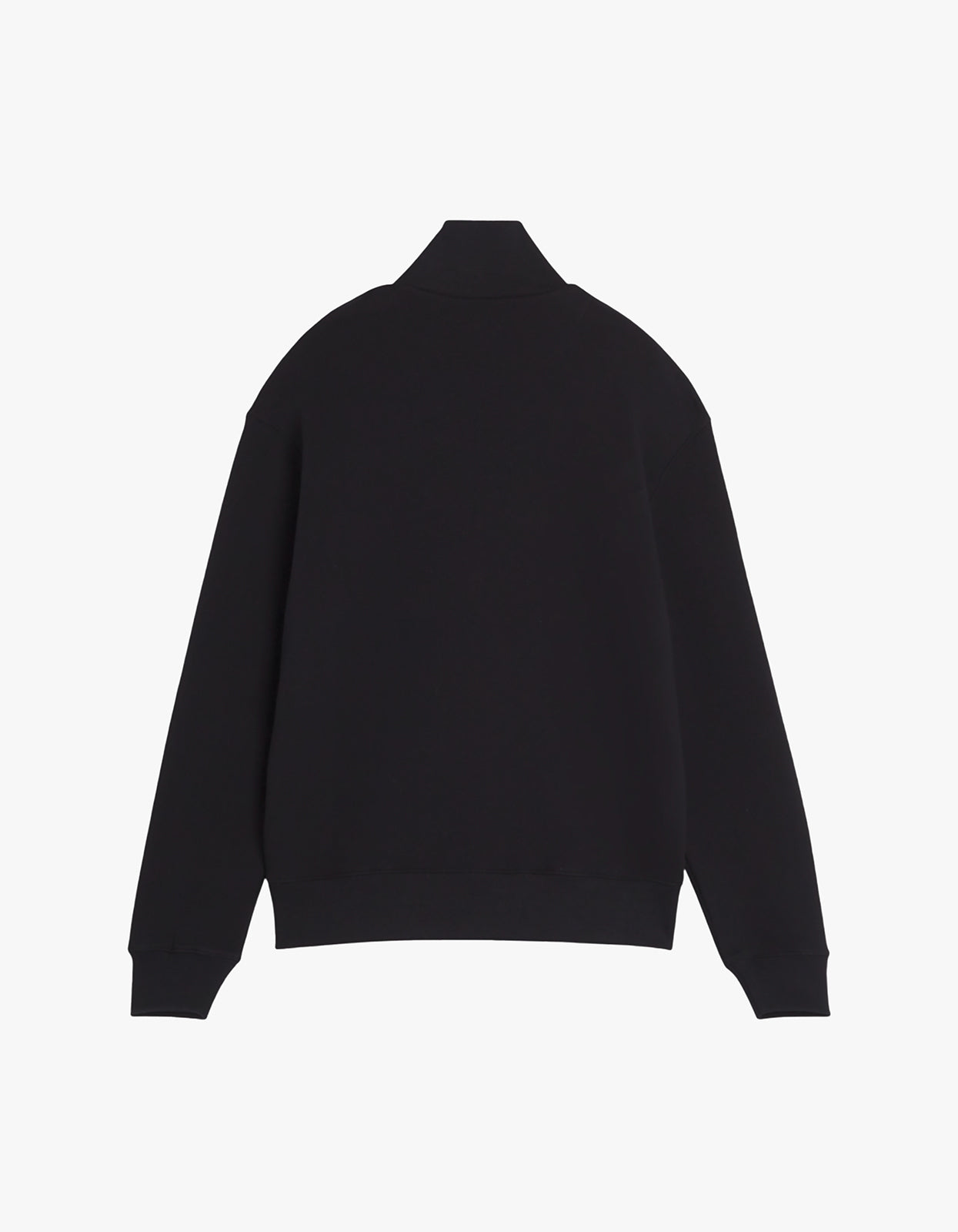 Varsity Half Zip Comfort Sweater - Black