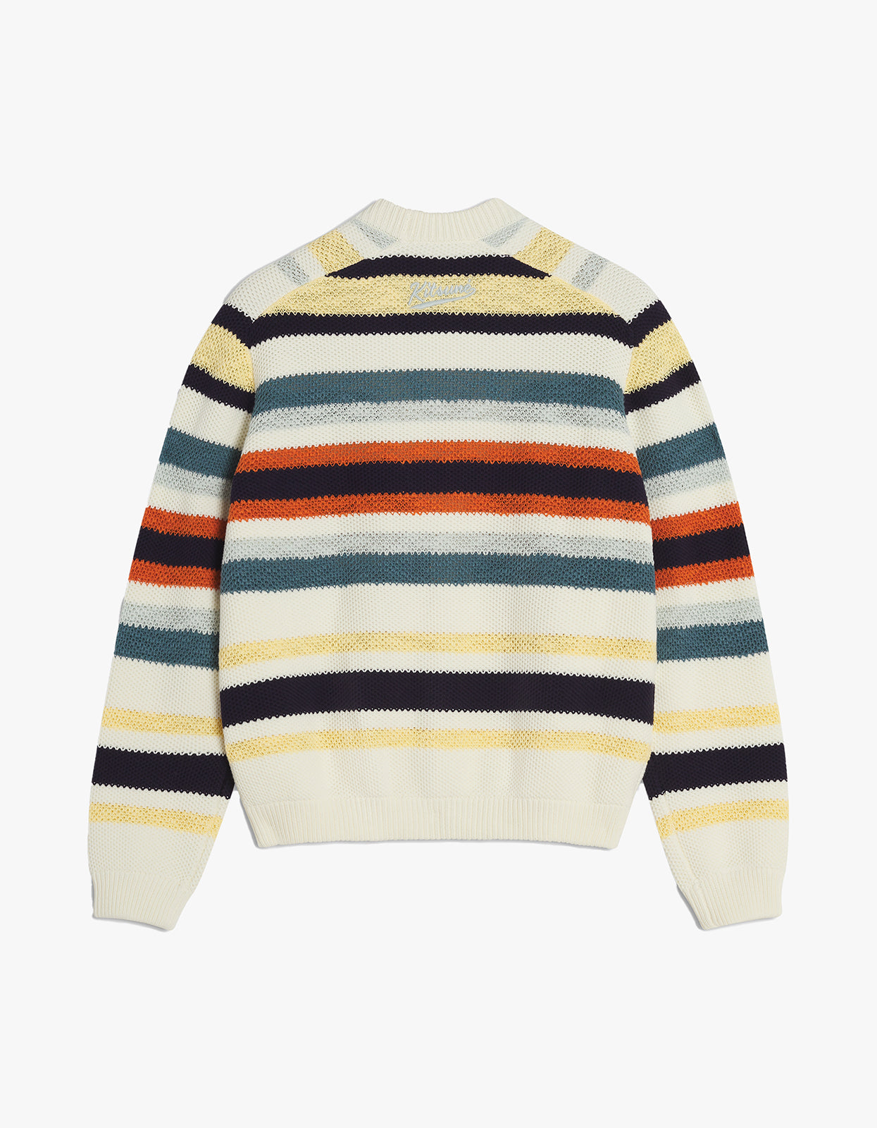 Comfort Striped Cardigan - Ecru/Multi Stripes