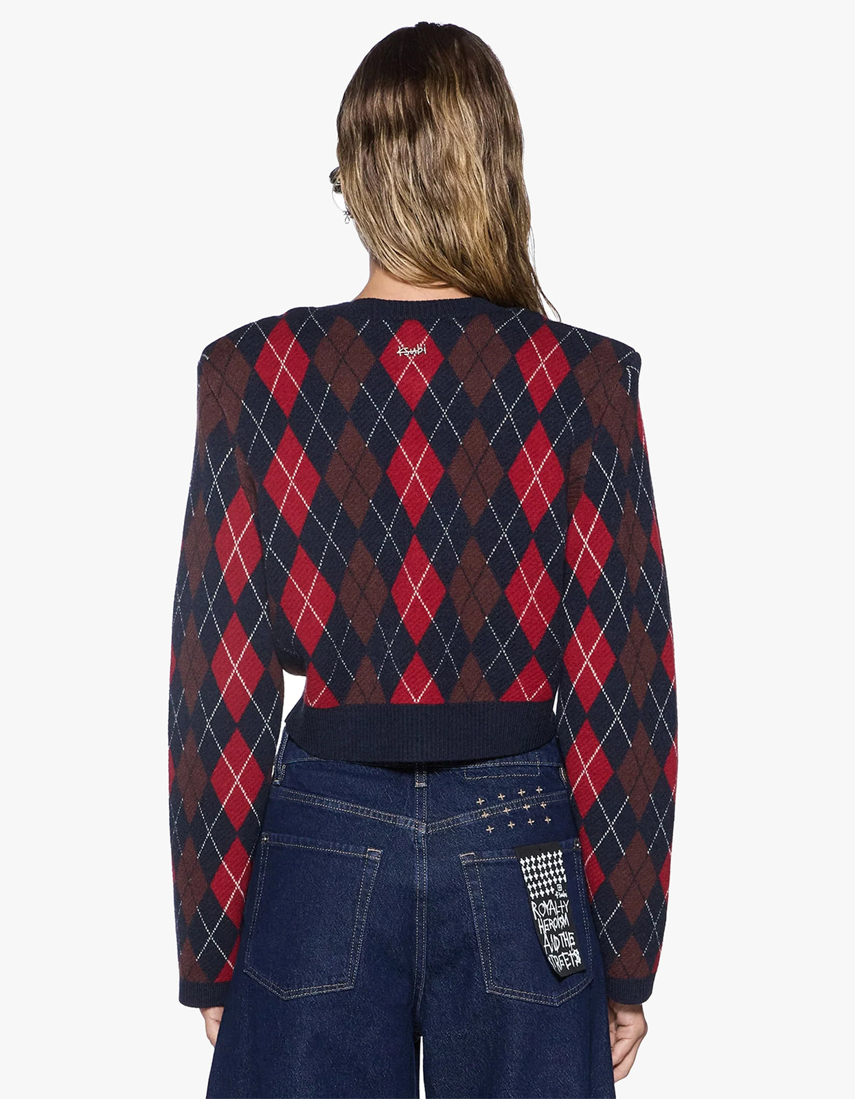 Fable Cardi - Red Argyle