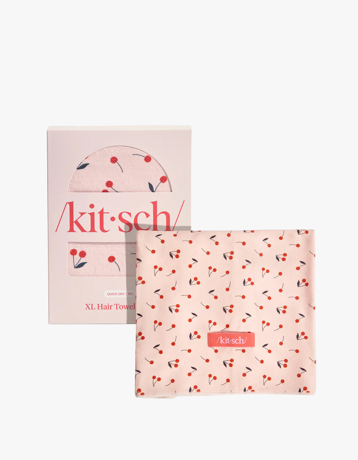 Xl Hair Towel Wrap - Cherry Print