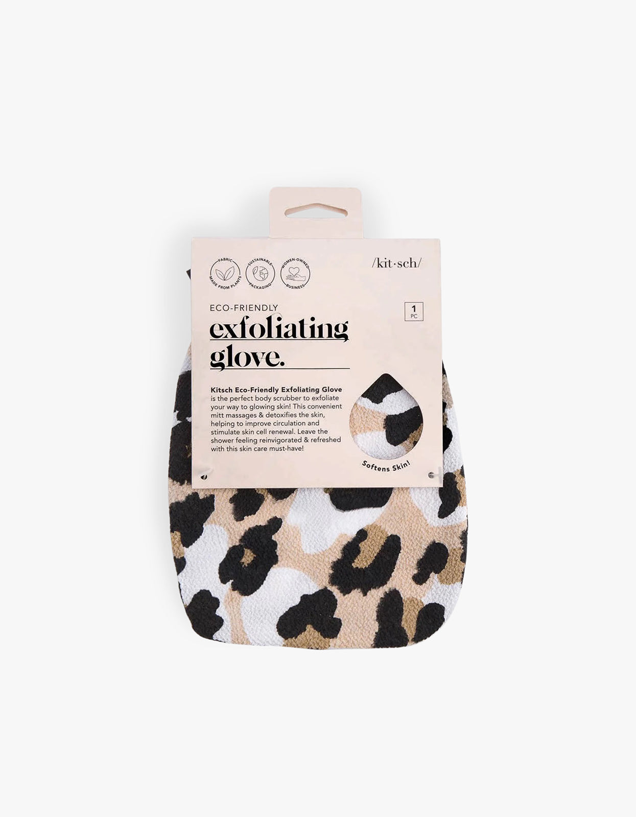 Eco Friendly Exfoliating Glove - Leopard