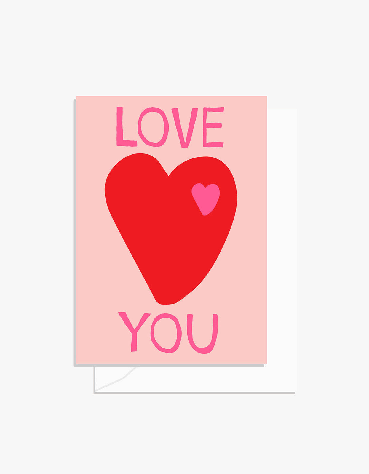 Love You Red Heart Card