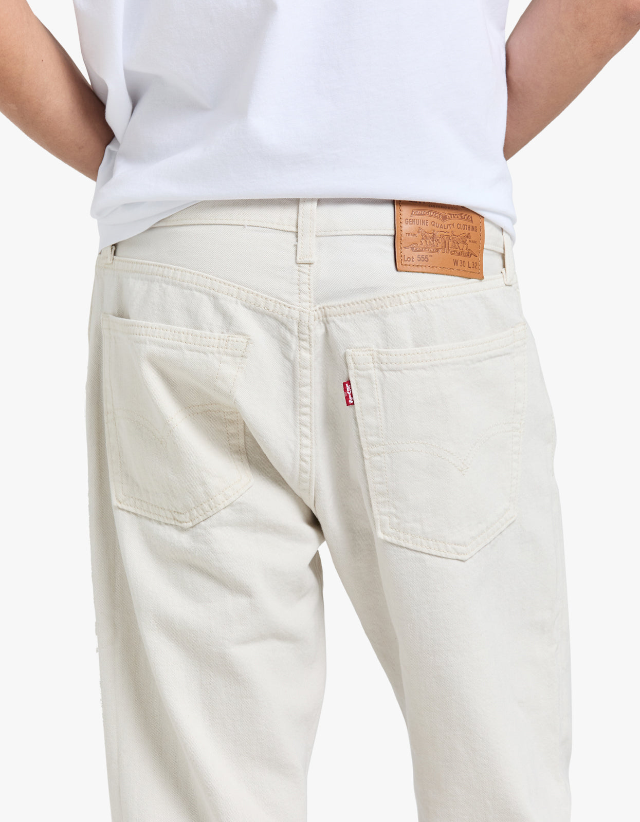 555 Relaxed Straight Jean - Ecru Fusion LTWT