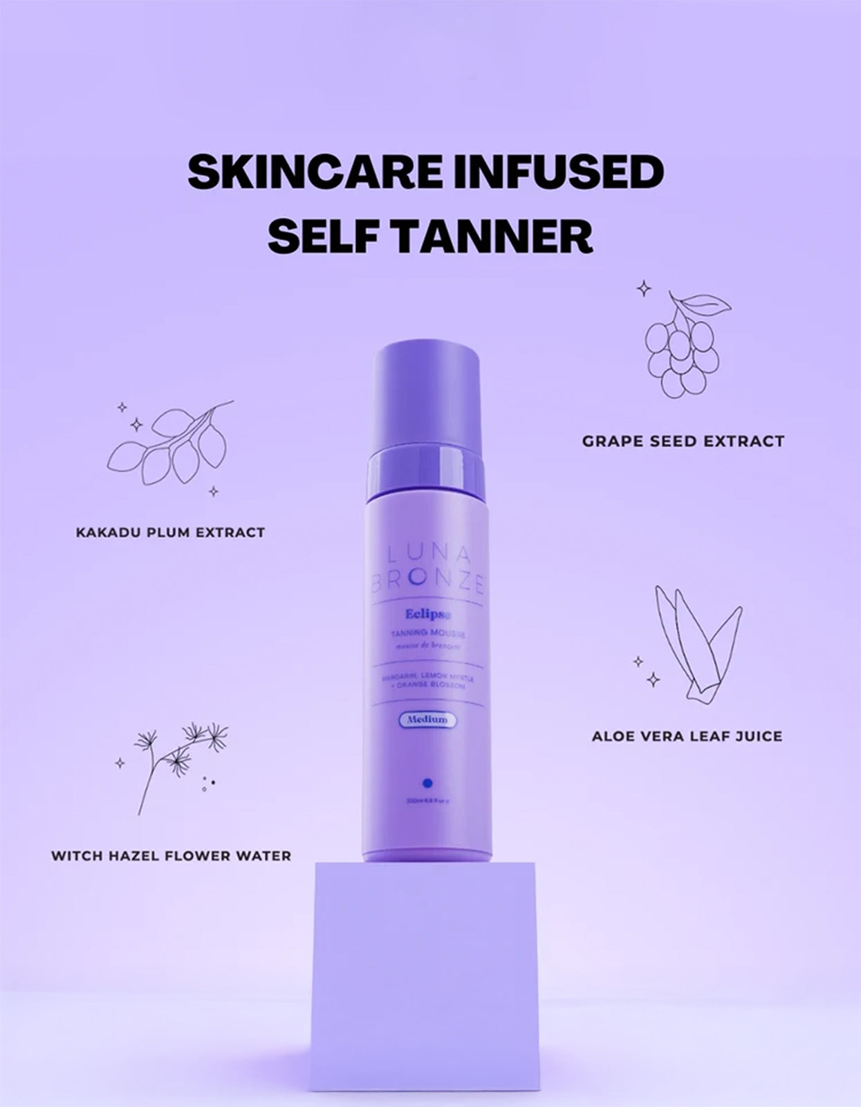 Eclipse Self Tanning Mousse Medium 200ml