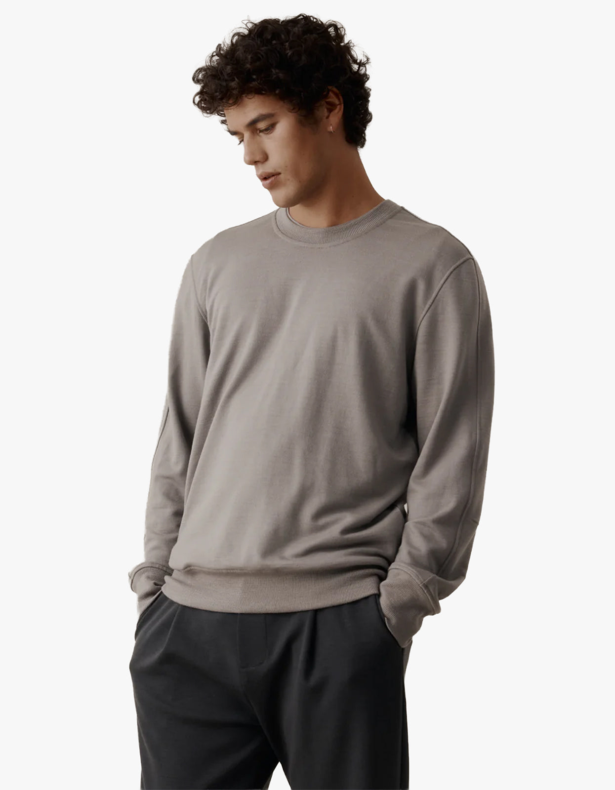 Mens Foundation Merino Sweatshirt - Ash