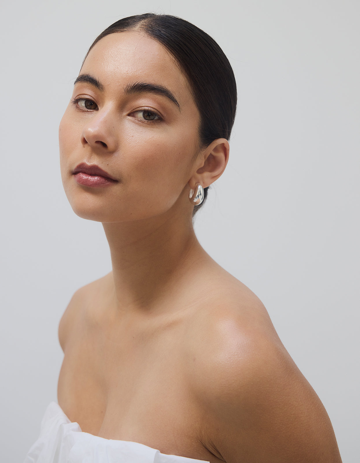 Halfmoon Hoop - Silver