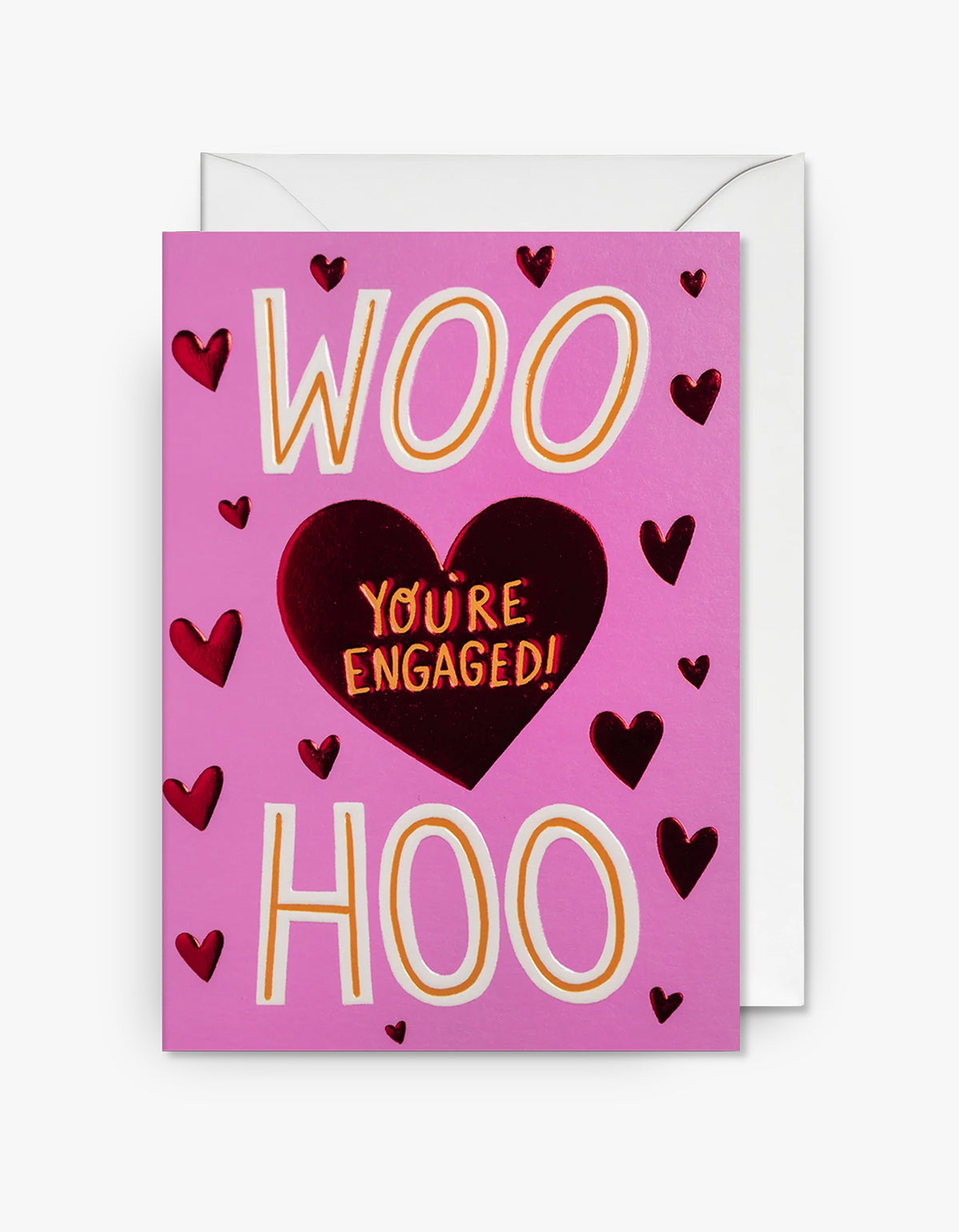 Woo Hoo You're Engaged Card - Pink