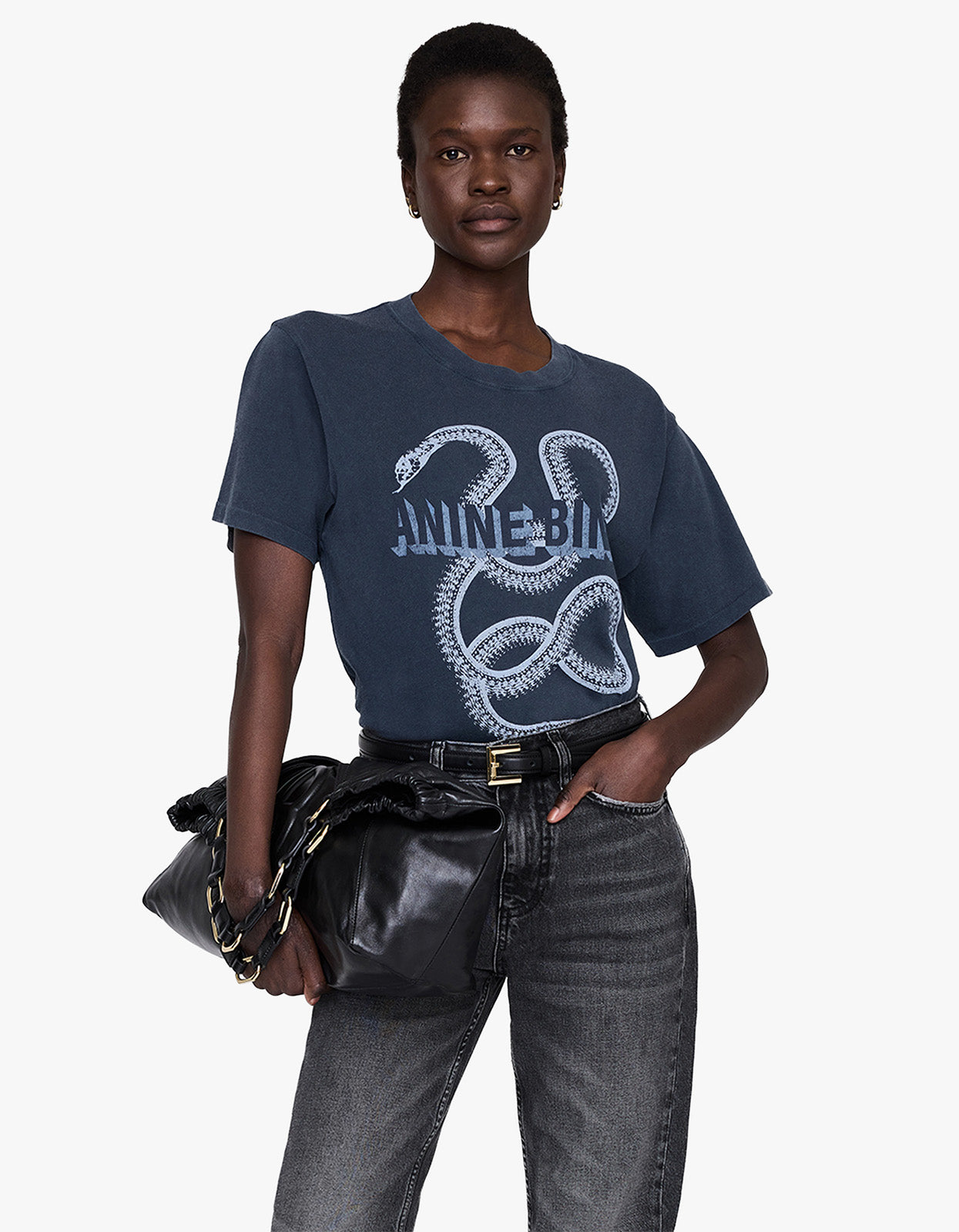 Lili Tee Snake - Washed Black – Superette